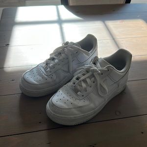 White Nike Air Force ones